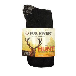 Fox River Mens Hunt Over-The-Calf Socks L Black Cupron Technology